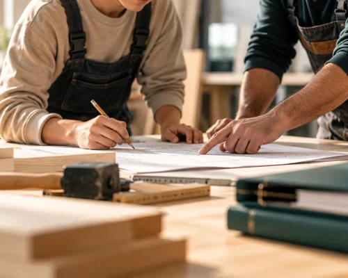 studiotock-Beitrag Lehrlingsprämie_Lehrstunde am Schreinerwerkbank